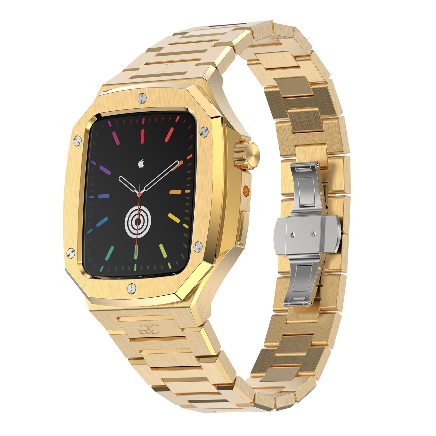 Apple Watch Gold Steel case & band - Gold & Cherry