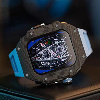 Apple watch 44/45MM Carbon fiber & Black Titanium case - G&C Watch