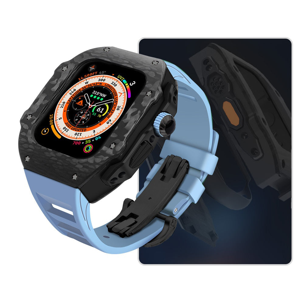 Apple watch 44/45MM Carbon fiber & Black Titanium case - G&C Watch